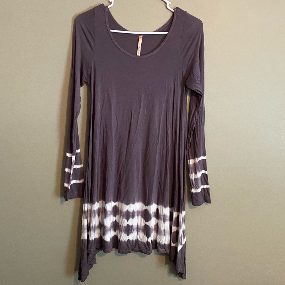 Long Sleeve Tie-dye Boutique Swing Dress